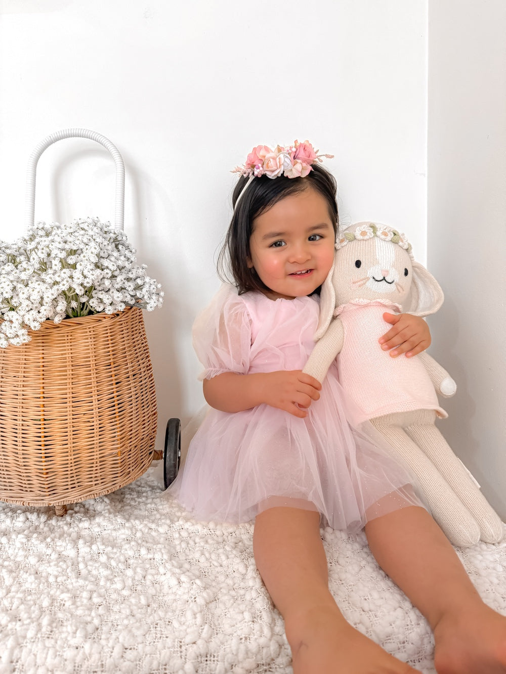 Nina Sparkle Peach Baby Girls Romper