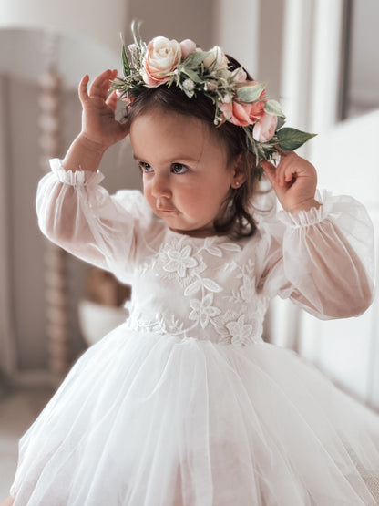 Alyssa Langarm-Babykleid für Mädchen