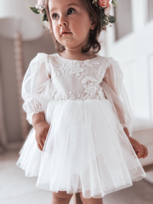 Alyssa Langarm-Babykleid für Mädchen