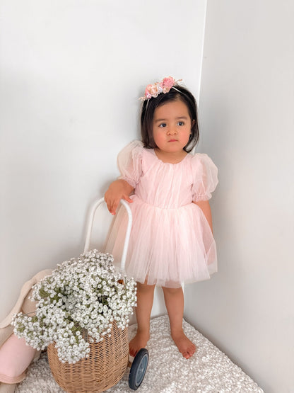 Nina Sparkle Peach Baby Girls Romper